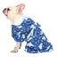 Dog Bathrobe Drying Towel with Hood in Sharks – back view