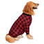 Dog Pajamas One Piece Jumpsuit M to 3XL in Buffalo Plaid