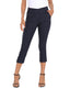 Women's Pull On Capri Pants 21" Pockets in Navy Blue