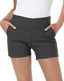 Pull On Chino Shorts for Women 4" Inseam in Charcoal