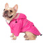 Double Layer Zip Up Dog Raincoat Hooded in Pink