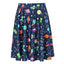 Space Alphabet Midi Skater Skirt
