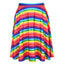 Striped Rainbow Midi Skirt
