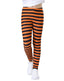 Girl's Orange and Black Stripes Ultra Soft Leggings