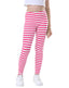 Girl's Pink and White Stripes Ultra Soft Leggings