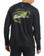 Black Largemouth Bass Long Sleeve Performance Fishing UPF50 Shirt