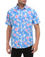 Hawaiian Santa Christmas Button Down Short Sleeve Shirts