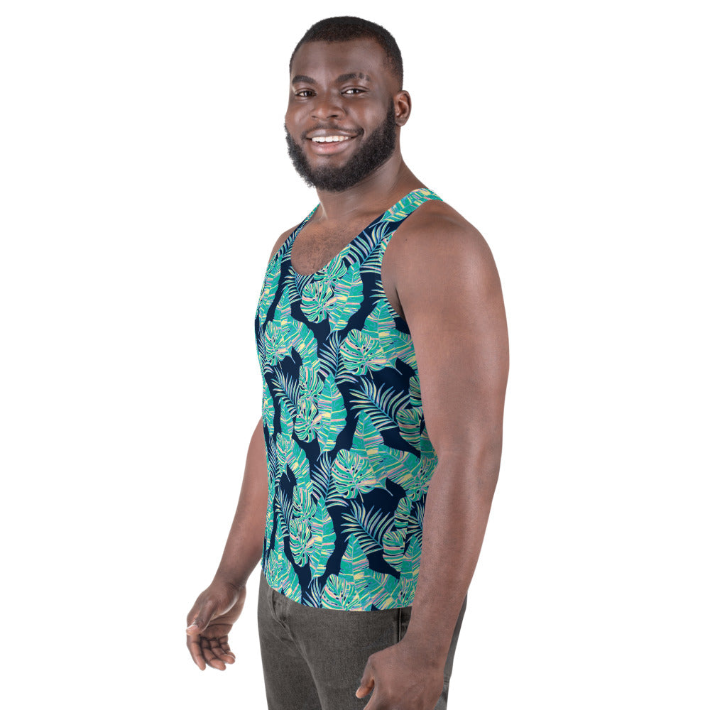 Tropical Leaves Tank Top All Over Print – back view