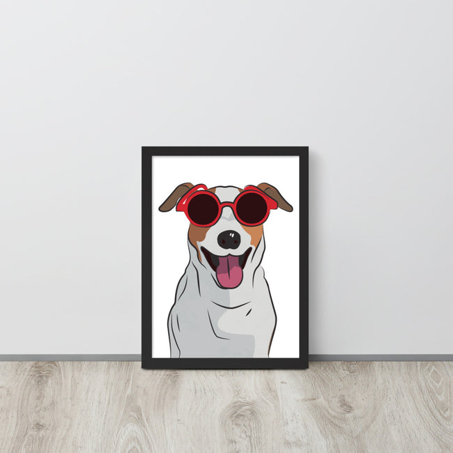 Jack Russell Terrier Framed Poster Wall Art in Black – alternate view