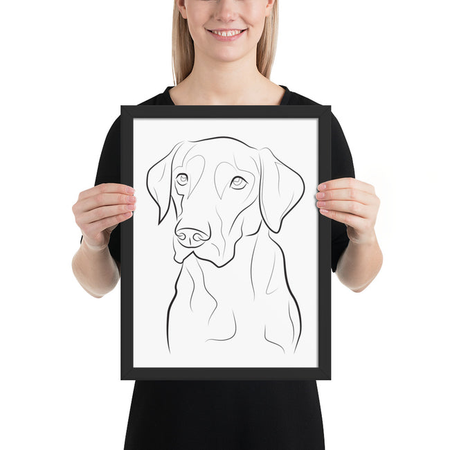 Labrador Retriever Framed Poster Wall Art in Black – alternate view