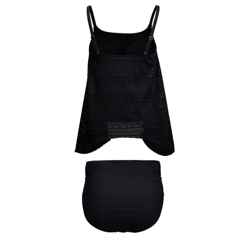 Lace Tankini Swimsuit Set w/Briefs