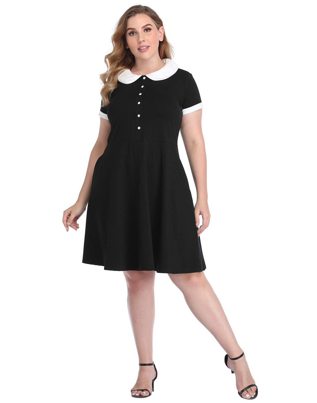 Plus Size Dress - HDE - Black