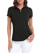 Golf Shirts for Women - LRD - Mini Abstract / Pink