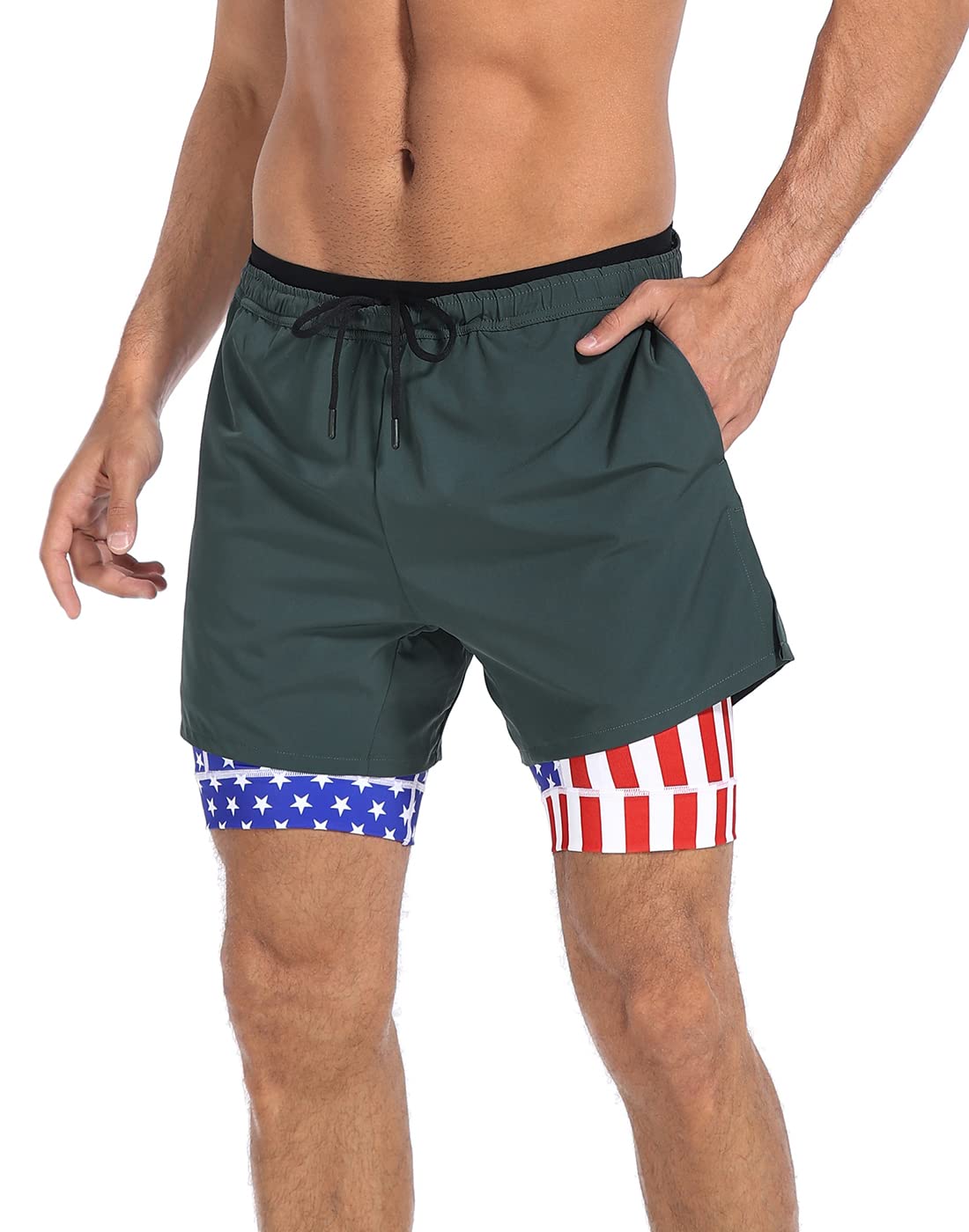 Mens Athletic Workout Shorts - LRD - view 6