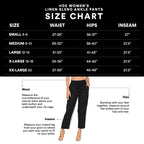 Linen Capri Pants for Women - HDE - Khaki Sand