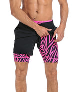 Mens Athletic Workout Shorts - LRD - Khaki / Camo