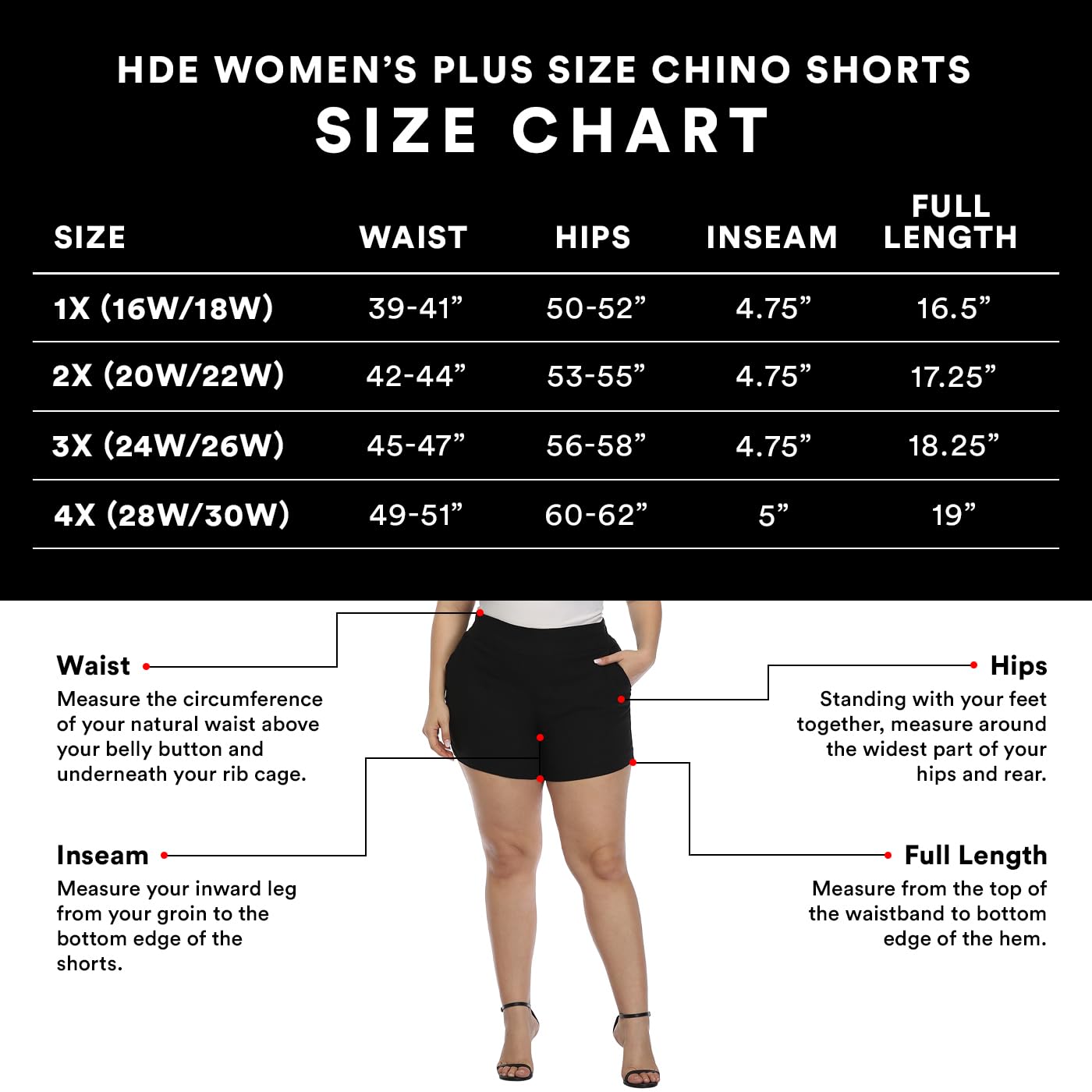 Plus Size Shorts - HDE - view 3