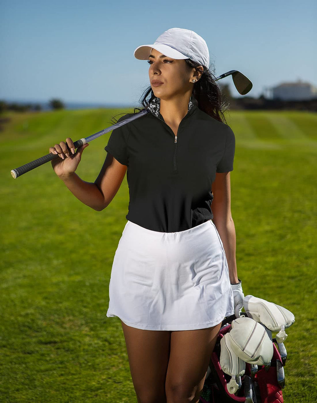 Golf Shirts for Women - LRD - Black / Aloha