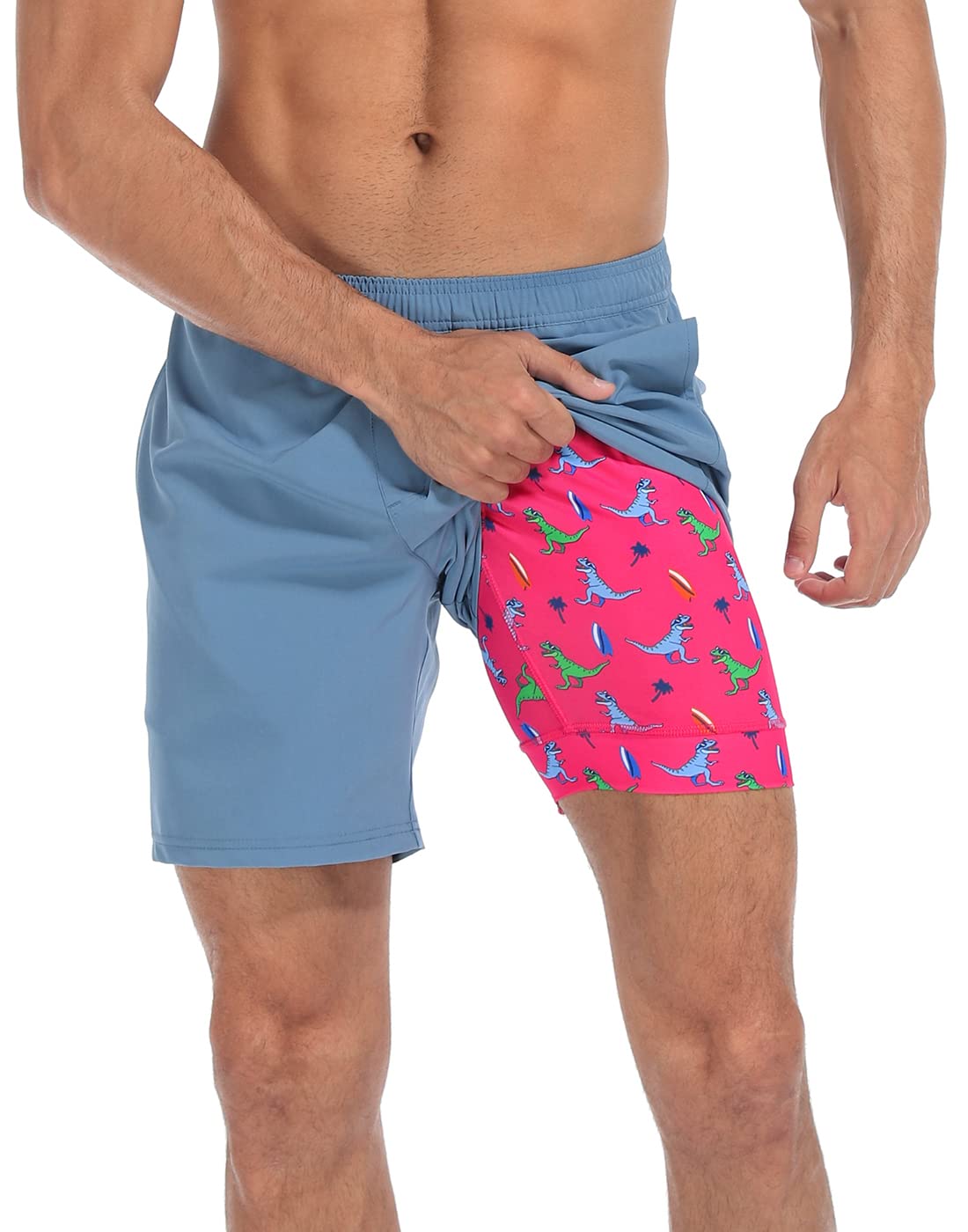 Running Shorts - LRD - Navy Blue / Tropical Neon