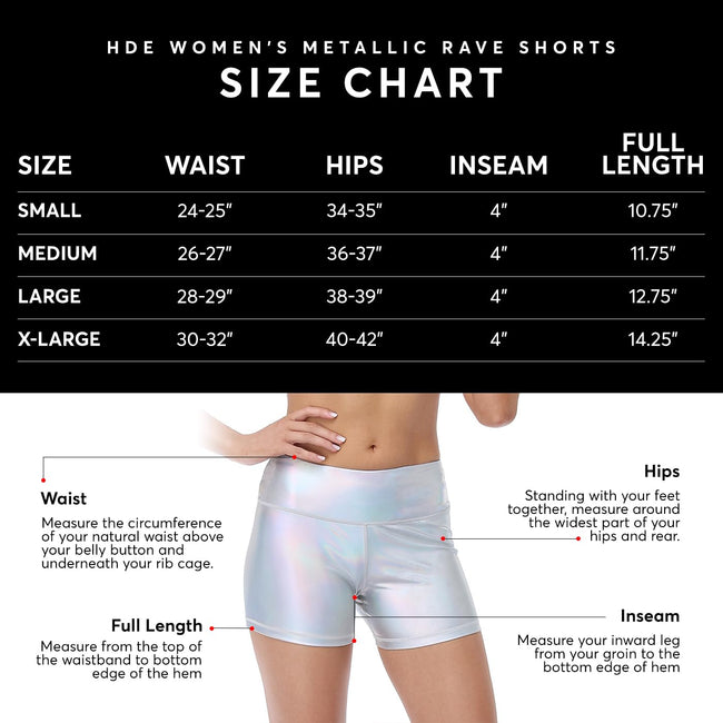 Black Shorts - HDE - Shiny Black