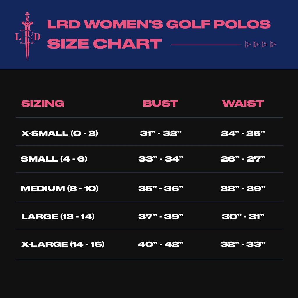 Golf Shirts for Women - LRD - Black / Floral