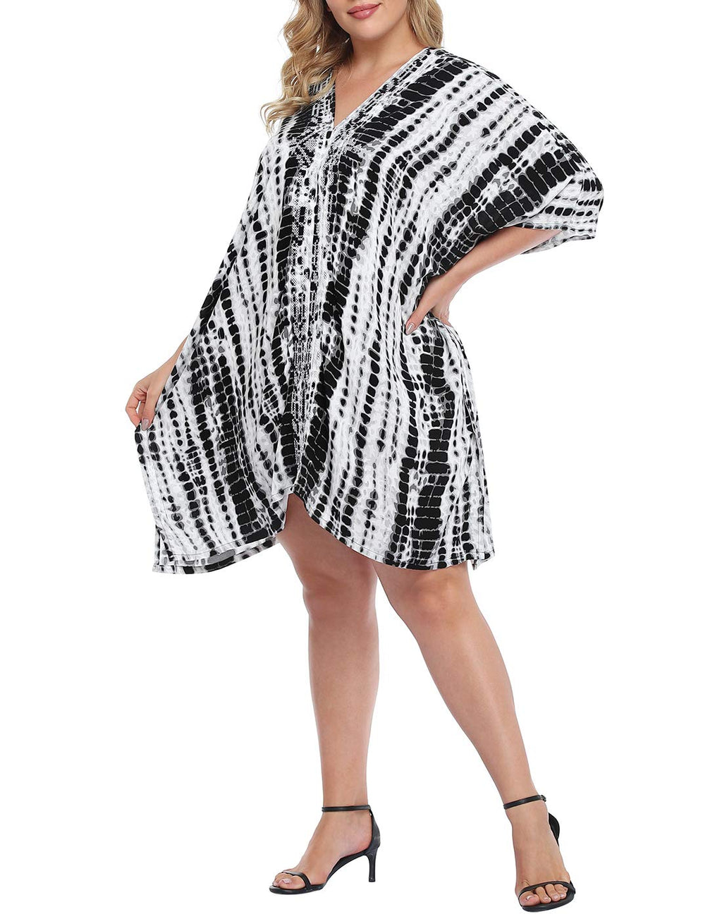 Short Dress - HDE - Black Tie Dye