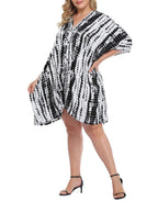 Short Dress - HDE - Black Tie Dye