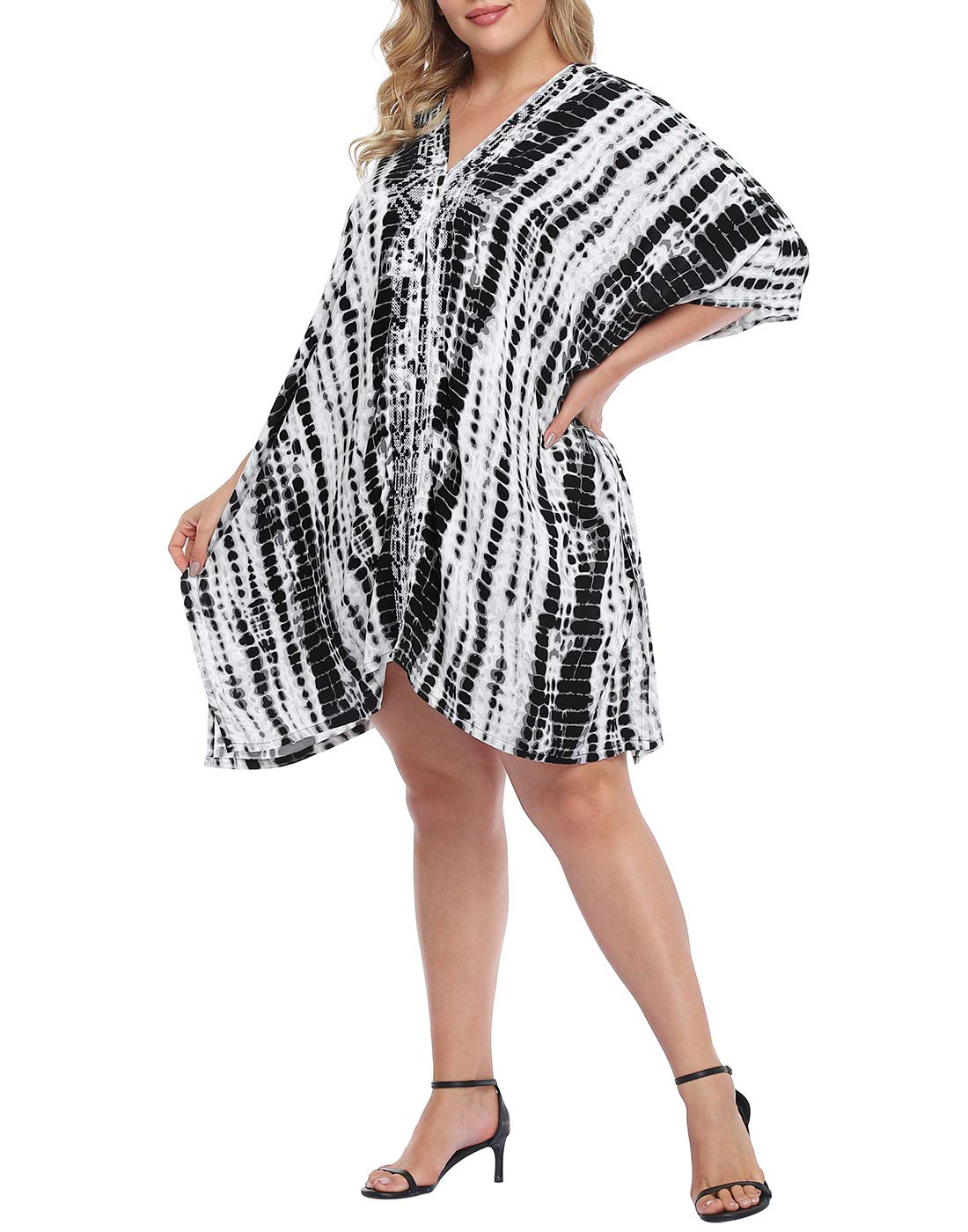 Short Dress - HDE - Black Tie Dye