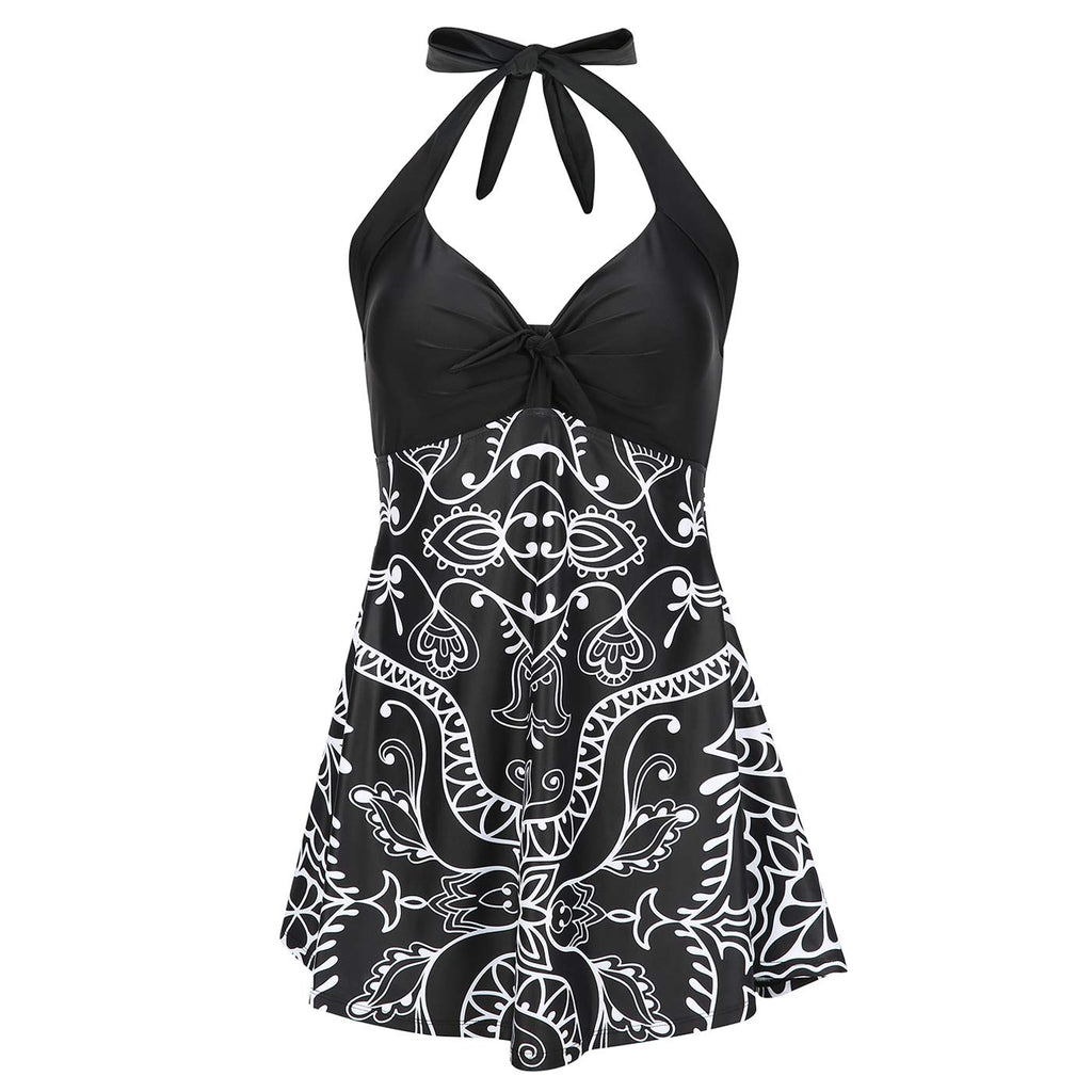 Womens Swimsuits - HDE - Black White