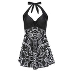 Womens Swimsuits - HDE - Black White