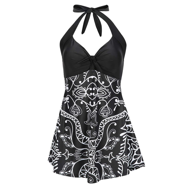 Womens Swimsuits - HDE - Black White