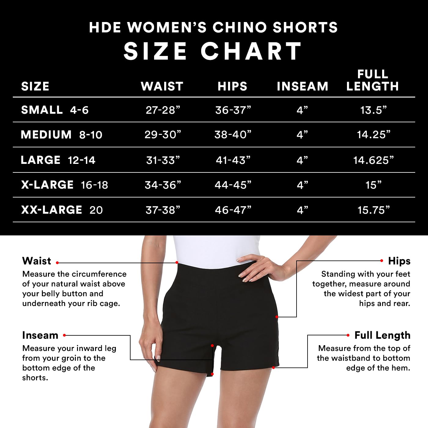 Shorts for Women - HDE - Navy Blue