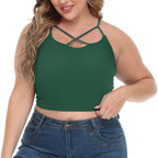 White Cami - HDE - Green / Jungle Cat