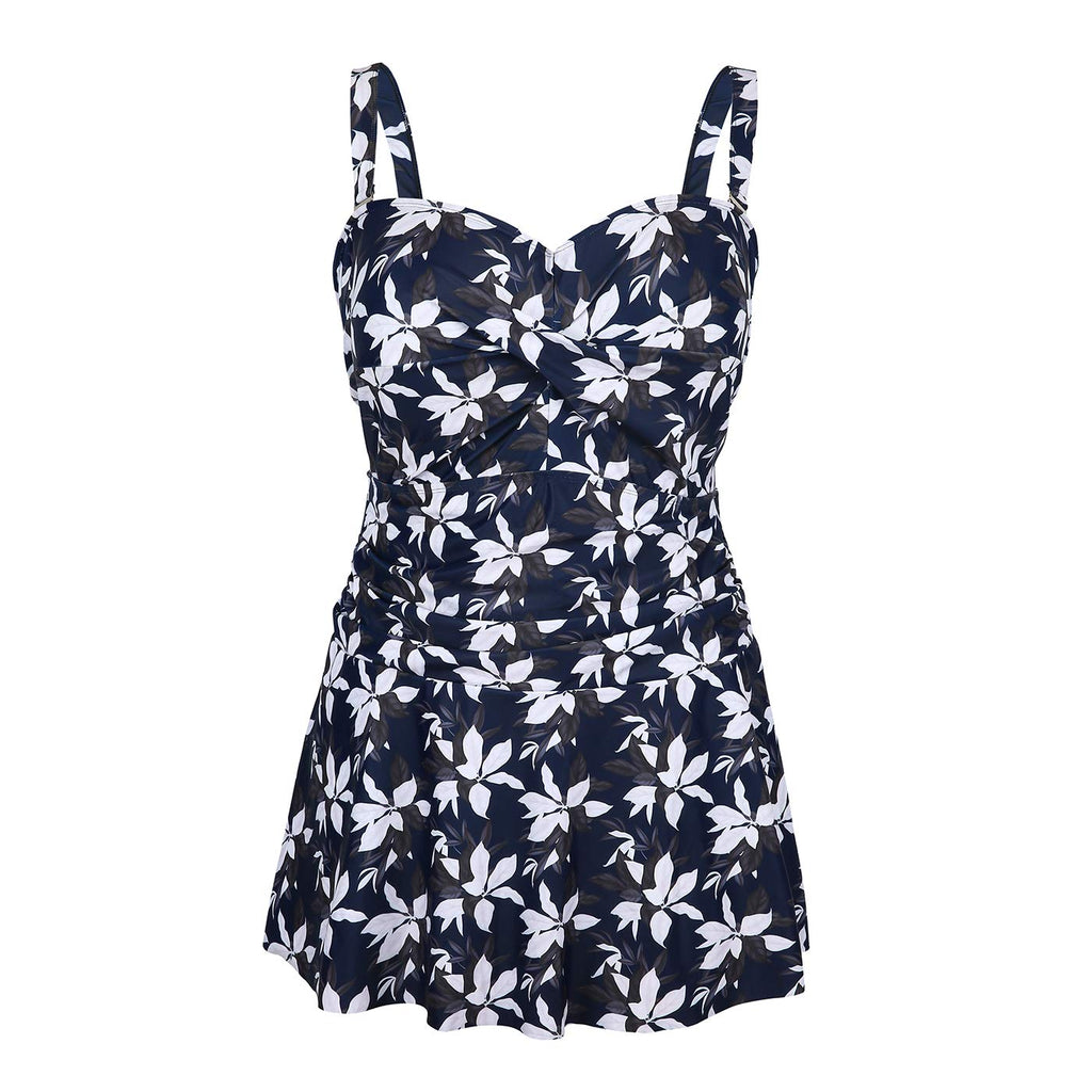 Plus Size Swimsuit - HDE - Purple Paisley