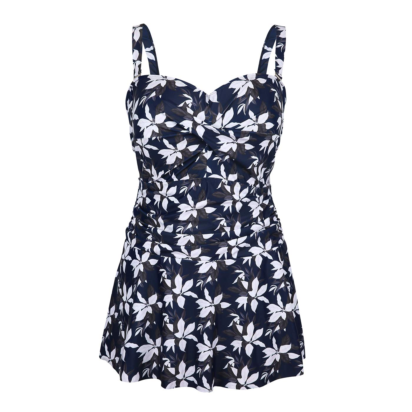 Plus Size Swimsuit - HDE - Purple Paisley
