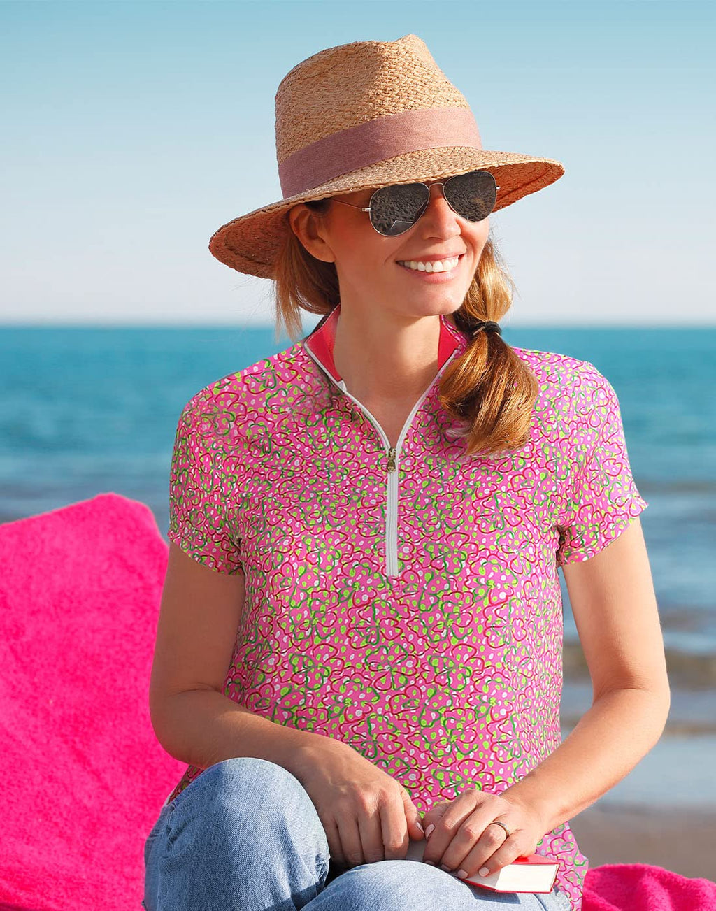 Golf Shirts for Women - LRD - Polka Dots / Floral