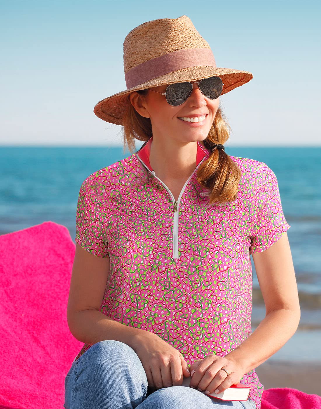 Golf Shirts for Women - LRD - Polka Dots / Floral