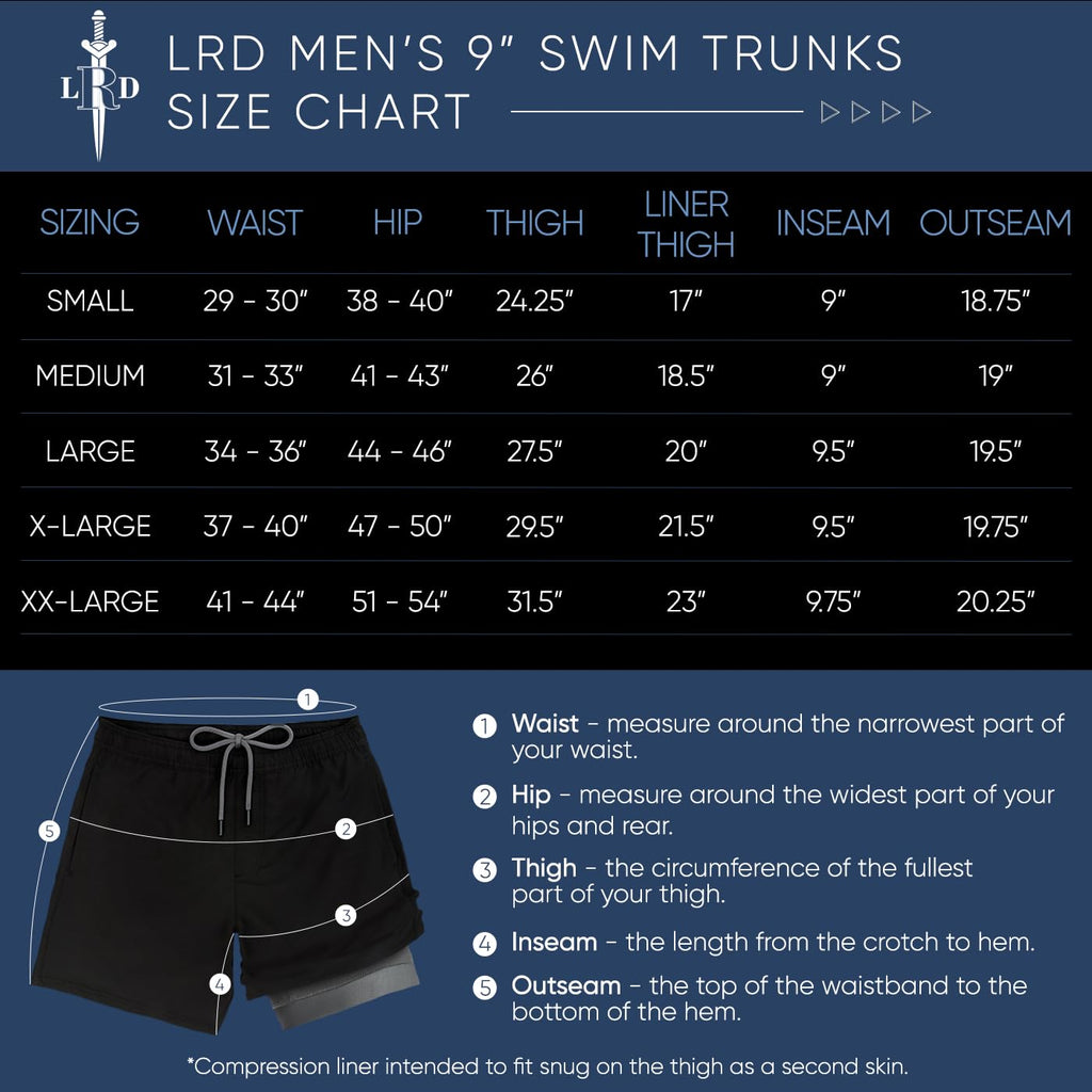 Mens Swim Shorts - LRD - Black / Gray