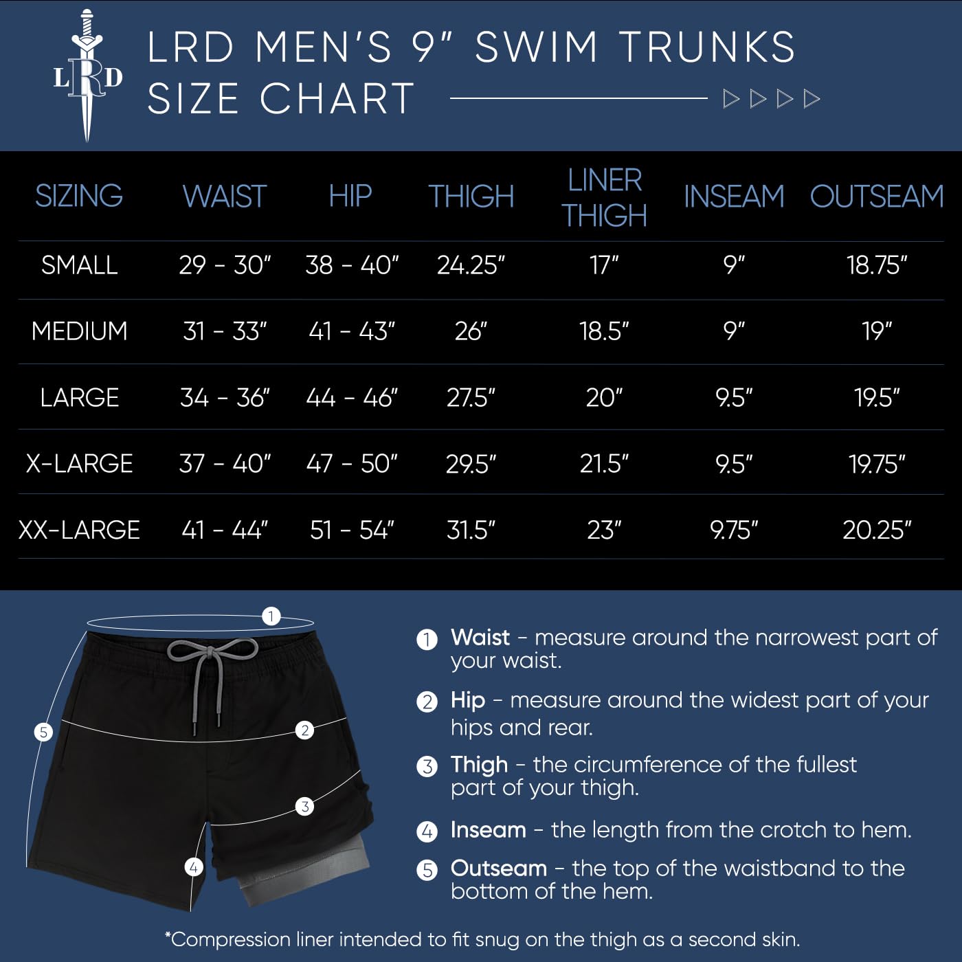 Mens Swim Shorts - LRD - Black / Gray