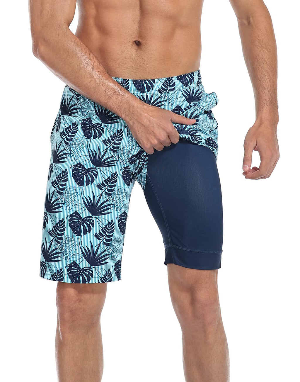 Mens Swim Shorts - LRD - Pineapples / Green