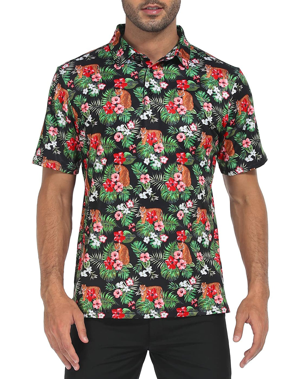 Polo Shirts for Men - LRD - Miami Flamingo