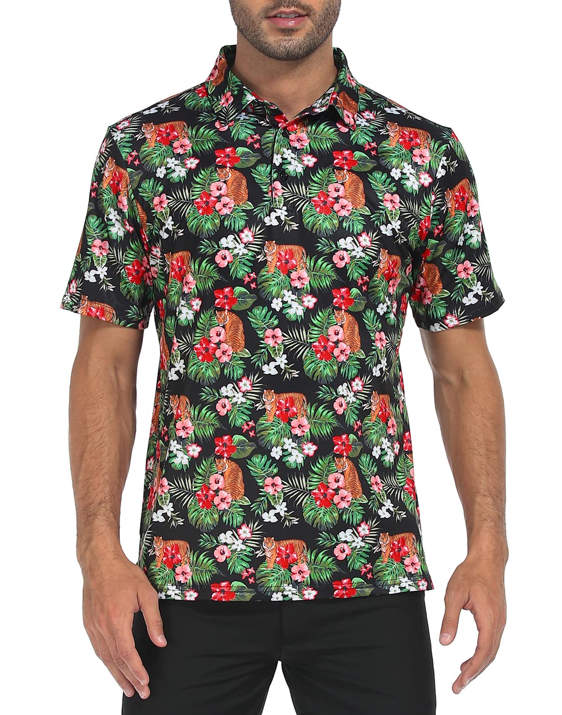 Polo Shirts for Men - LRD - Miami Flamingo