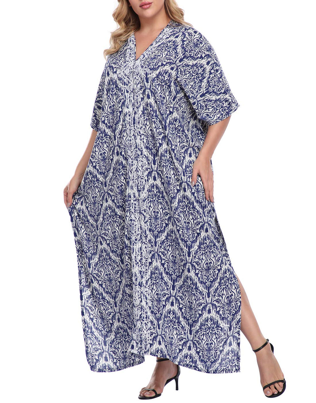 Cover Ups - HDE - Navy Damask