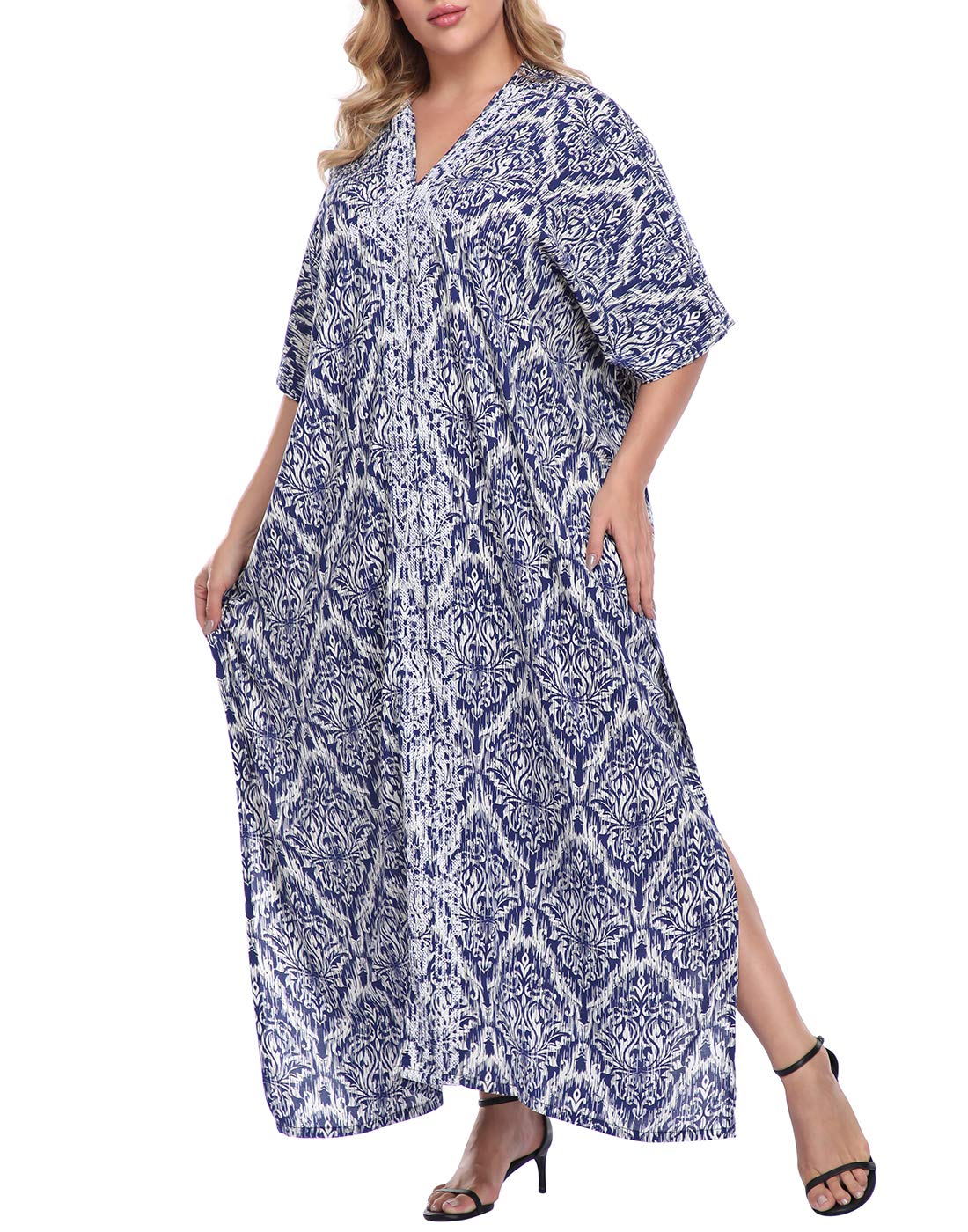 Cover Ups - HDE - Navy Damask