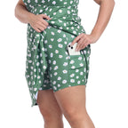 Plus Size Tennis Athletic Workout Dress with Built-in Shorts & Bra