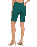 Womens Pull On 10" Inseam Bermuda Shorts with Pockets
