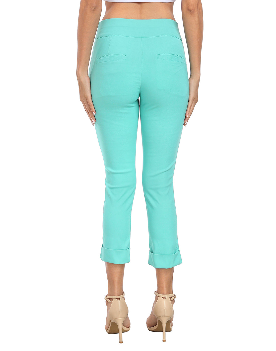 Pull On Capri Pants for Women with Pockets