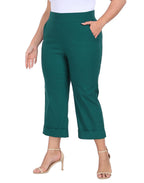 Womens Plus Size Pull On Capris with Pockets