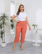 Womens Plus Size Pull On Capris with Pockets