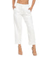Linen Blend Summer Drawstring Ankle Pants with Pockets